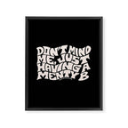 Don't Mind Me in Cream Framed Canvas Print Gallery Image 8