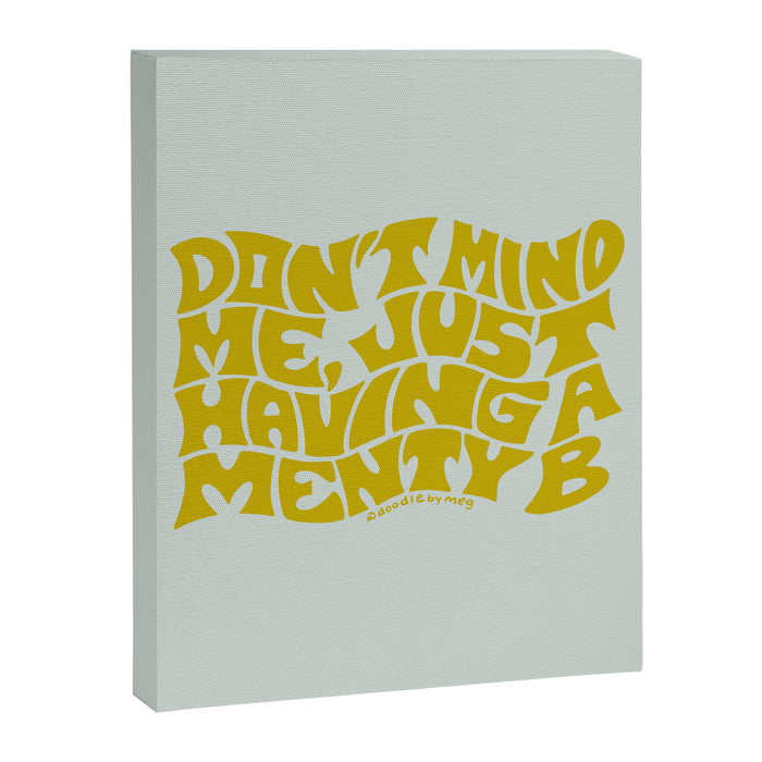 Don't Mind Me In Green Canvas Print Gallery Image 1
