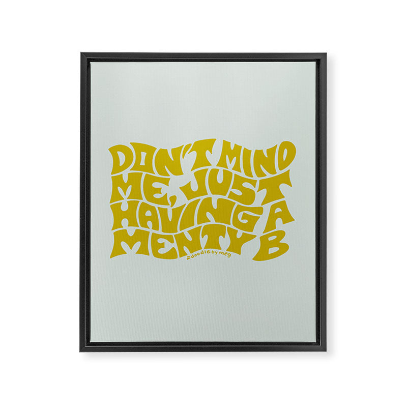 Don't Mind Me In Green Framed Canvas Print Gallery Image 8
