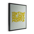 Don't Mind Me In Green Framed Canvas Print Gallery Image 2