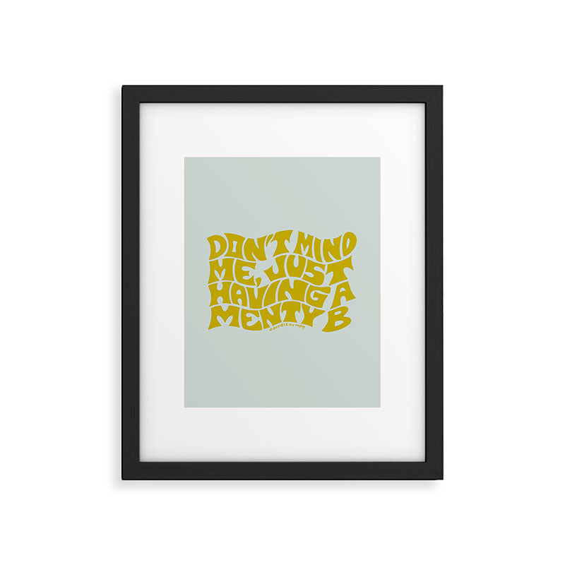 Don't Mind Me In Green Framed Art Print Gallery Image 6