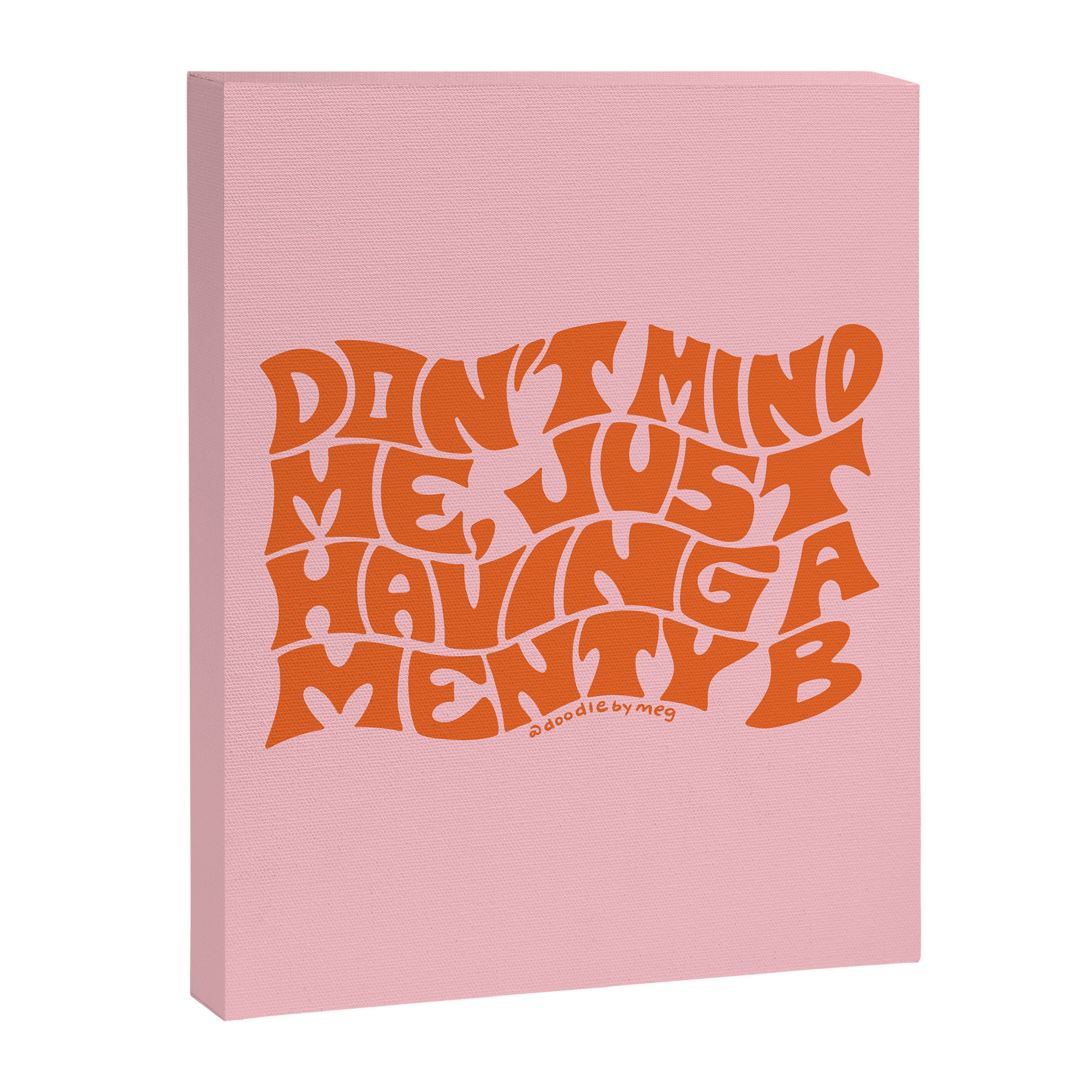 Don't Mind Me in Orange Canvas Print Gallery Image 8