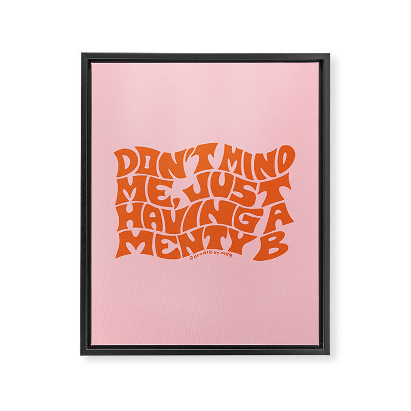 Don't Mind Me in Orange Framed Canvas Print Gallery Image 8