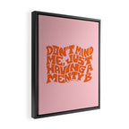 Don't Mind Me in Orange Framed Canvas Print Gallery Image 2