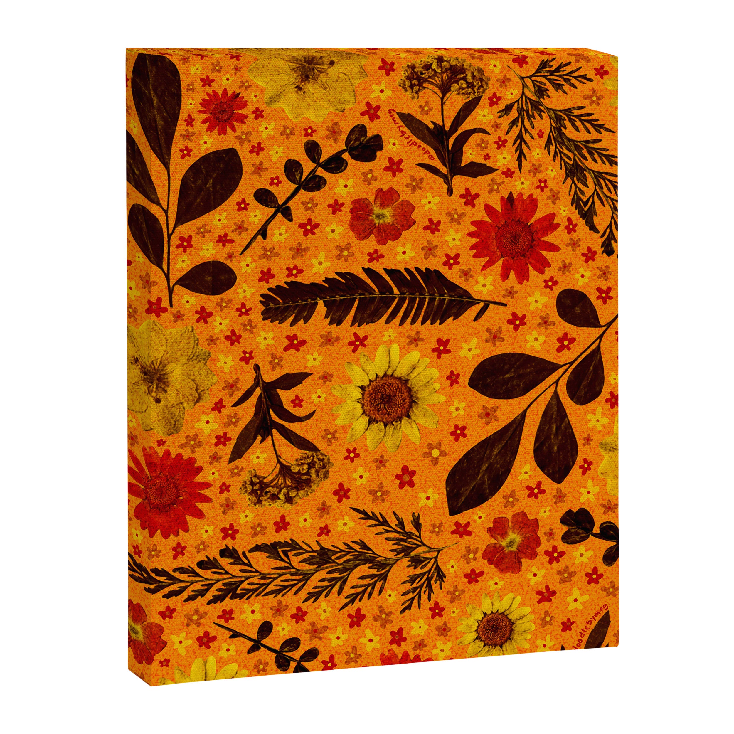 Dried Flower Print in Orange Canvas Print Gallery Image 8