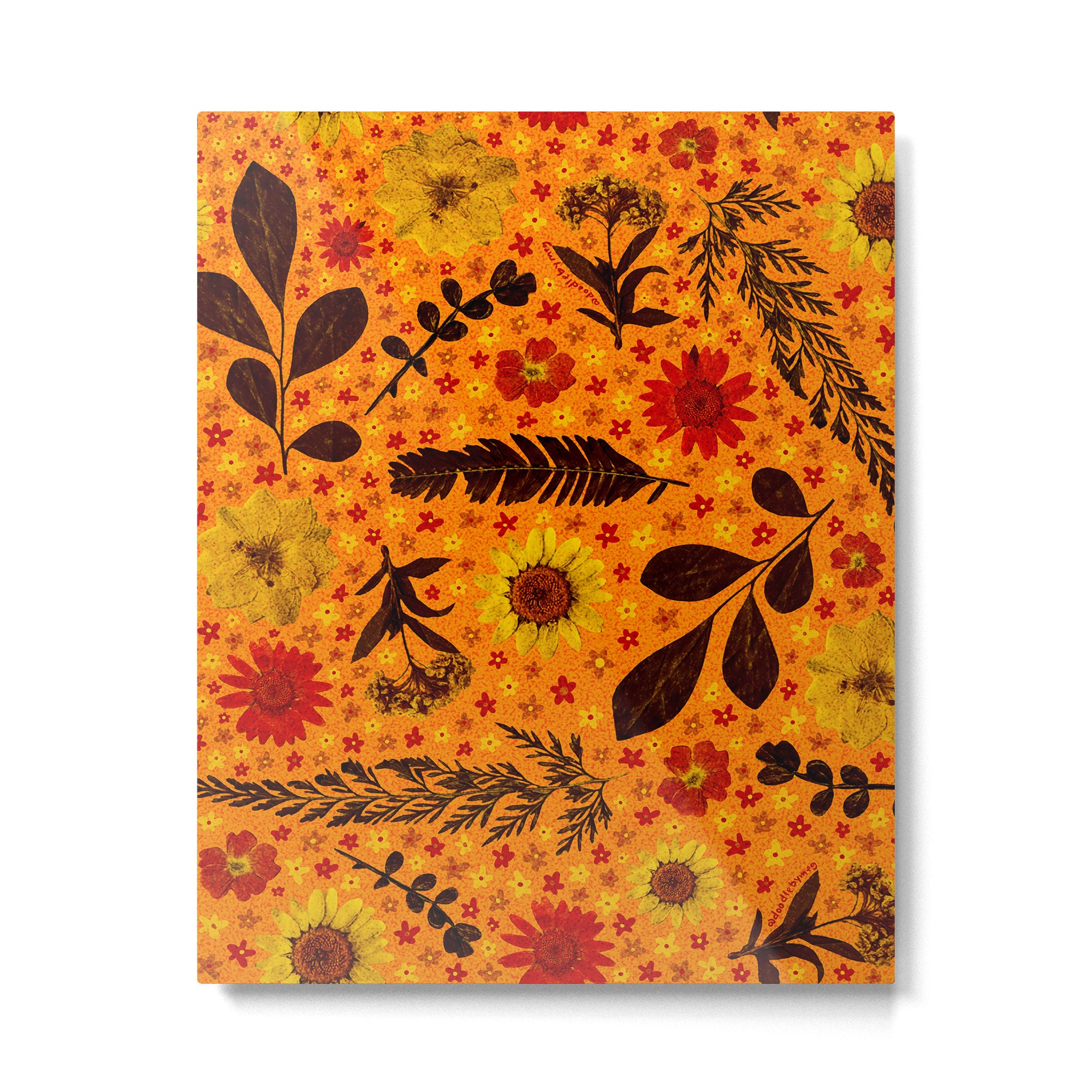 Dried Flower Print in Orange Metal Print Gallery Image 6