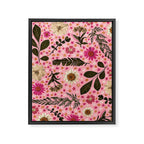 Dried Flower Print in Pink Framed Canvas Print Gallery Image 8
