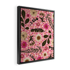 Dried Flower Print in Pink Framed Canvas Print Gallery Image 2