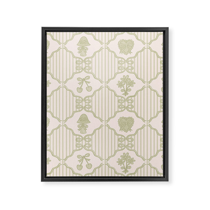 Eloise Print in Green Framed Canvas Print Gallery Image 8