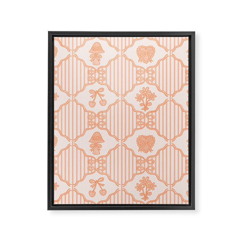 Eloise Print in Peach Framed Canvas Print Gallery Image 8