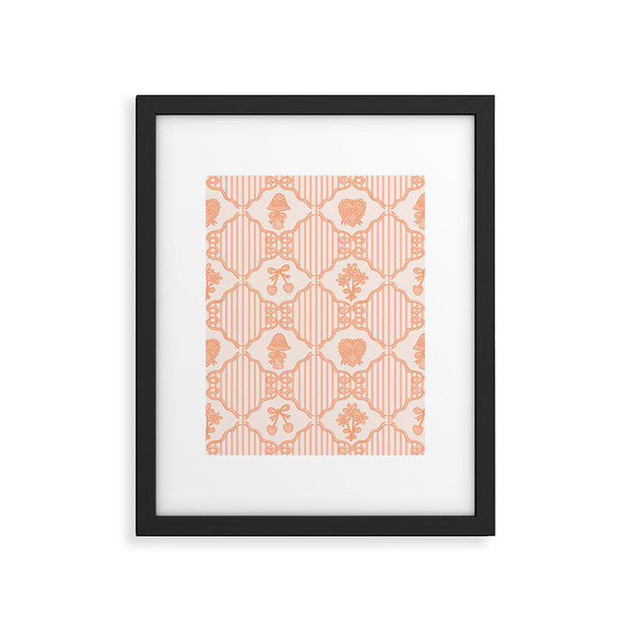 Eloise Print in Peach Framed Art Print Gallery Image 1