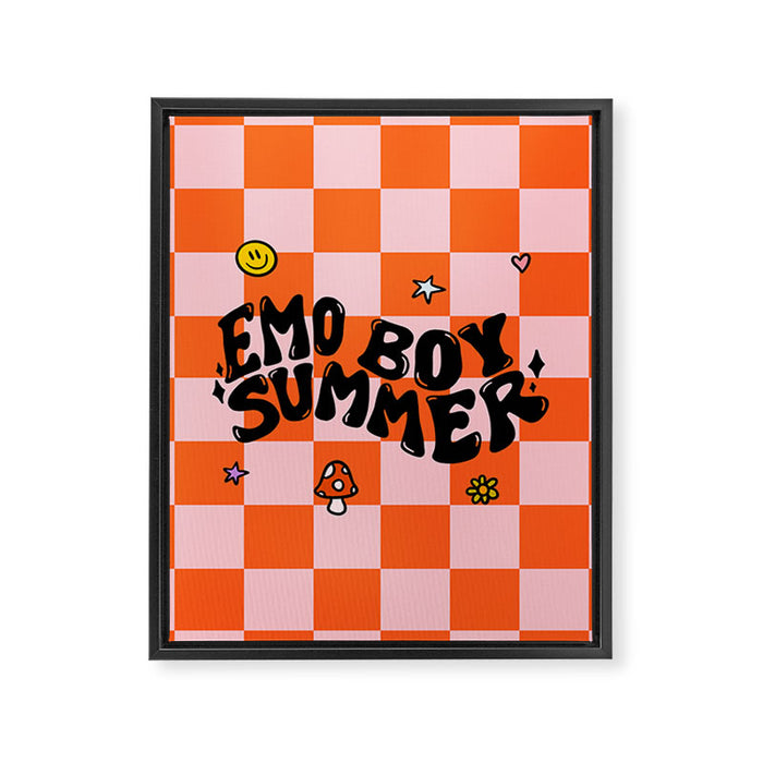 Emo Boy Summer Framed Canvas Print Gallery Image 1
