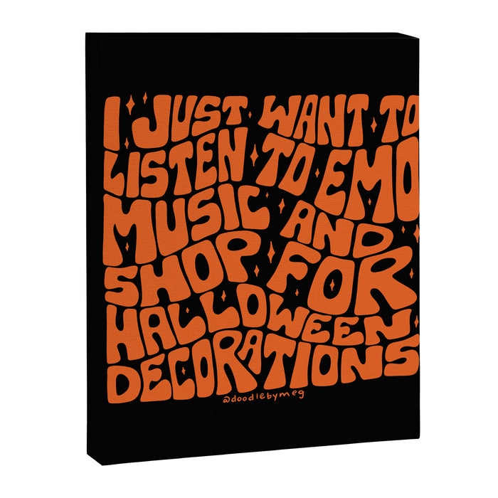 Emo Music and Halloween Decorations Canvas Print Gallery Image 1