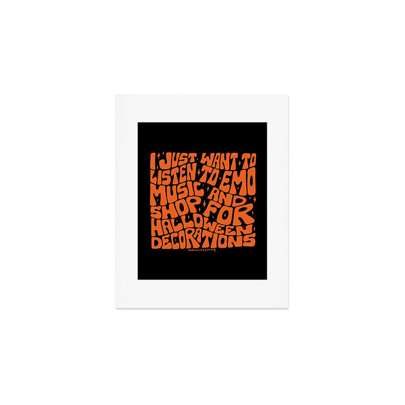 Emo Music and Halloween Decorations Art Print Gallery Image 1