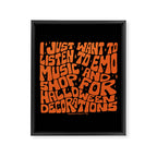 Emo Music and Halloween Decorations Framed Canvas Print Gallery Image 8