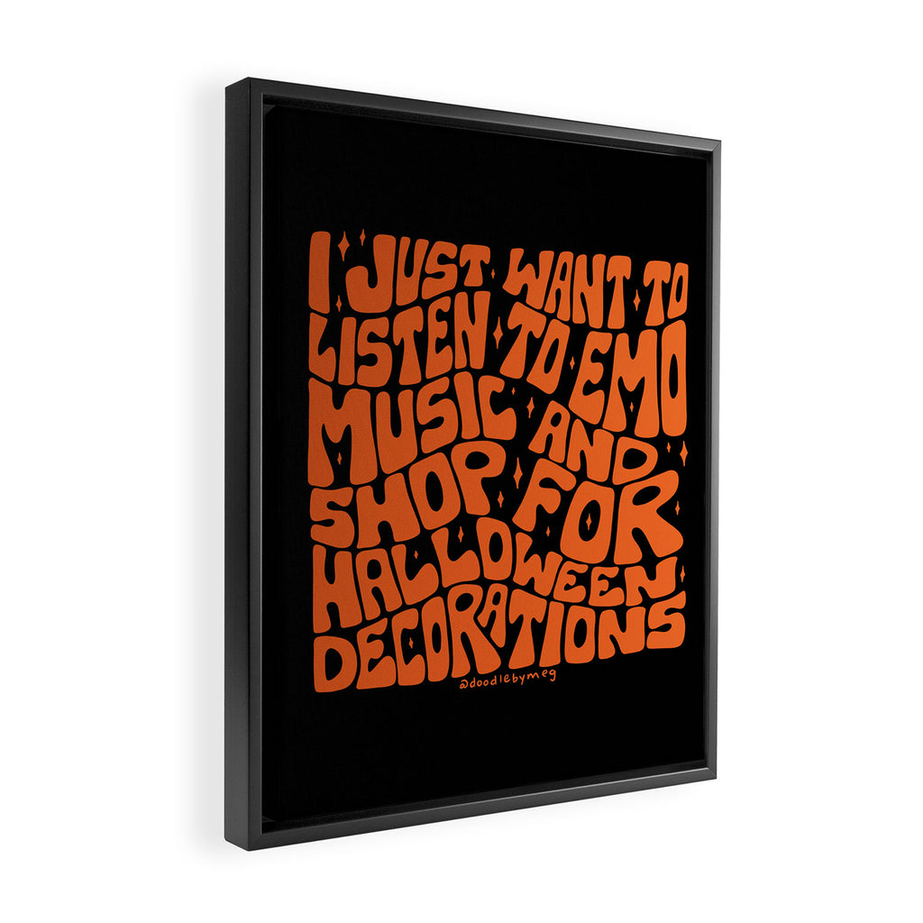 Emo Music and Halloween Decorations Framed Canvas Print Gallery Image 2