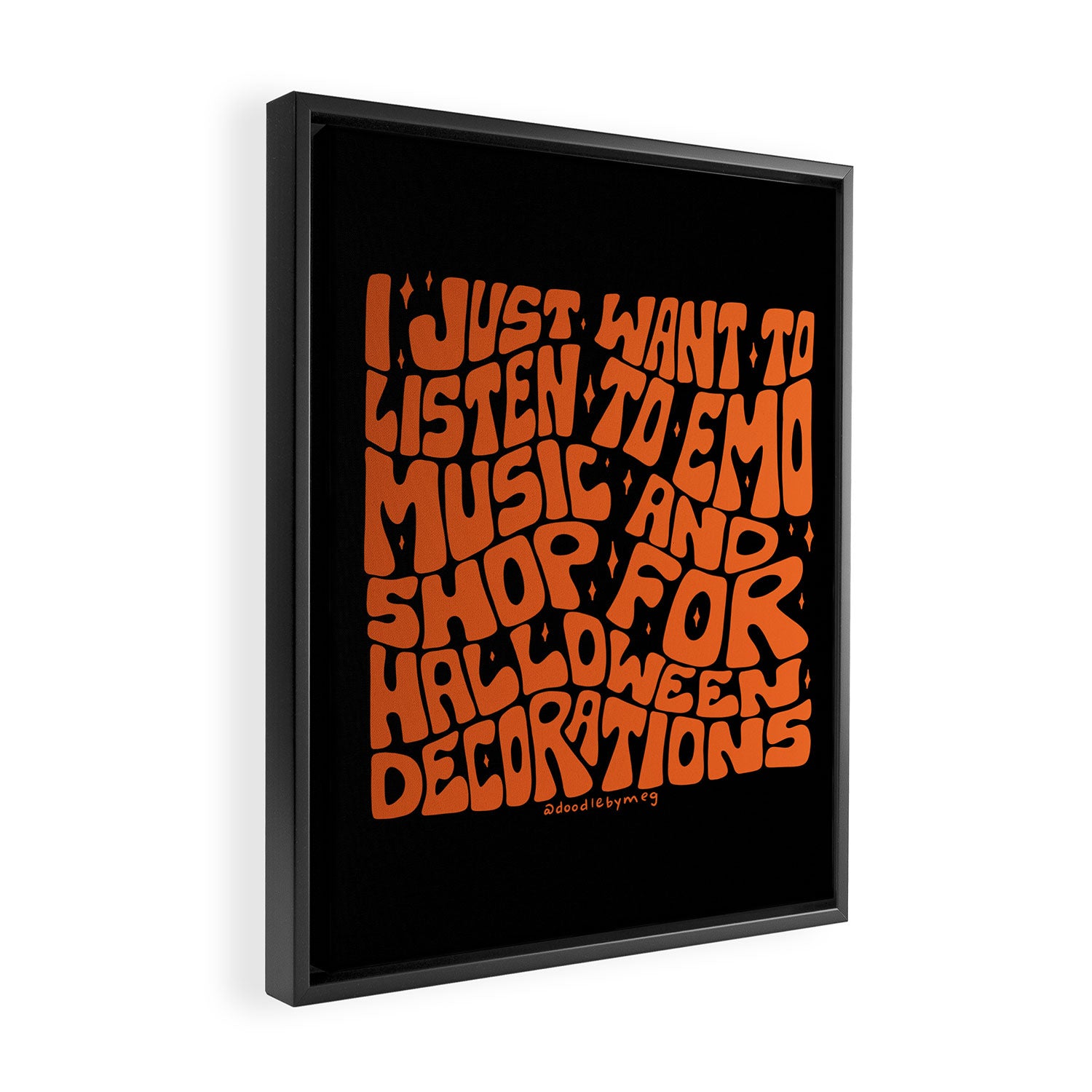 Emo Music and Halloween Decorations Framed Canvas Print Gallery Image 2
