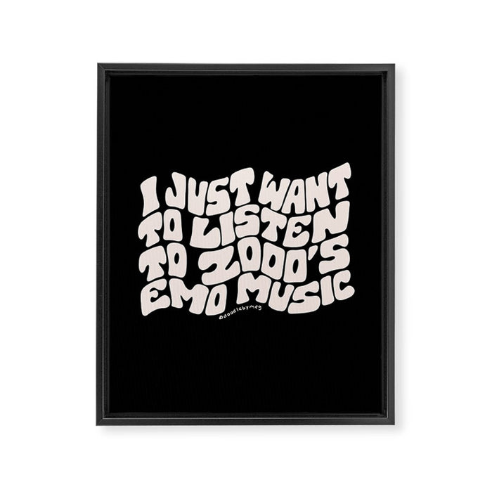 Emo Music Framed Canvas Print Gallery Image 1