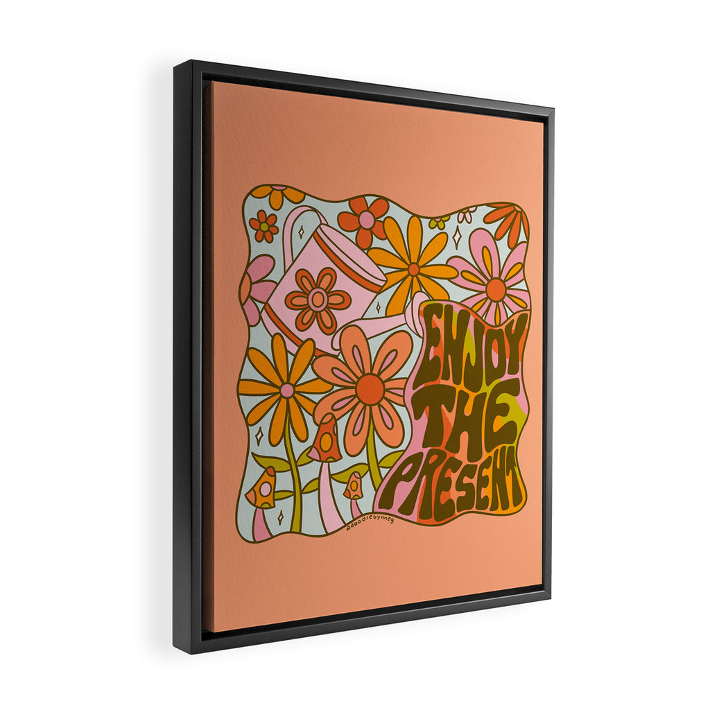 Enjoy the Present Framed Canvas Print Gallery Image 2
