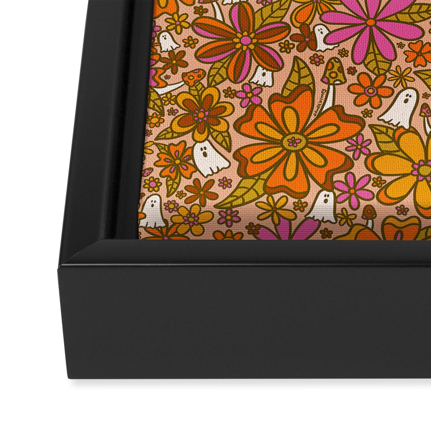 Fall Floral Print Framed Canvas Print Gallery Image 3