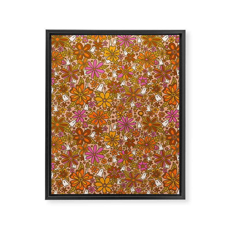 Fall Floral Print Framed Canvas Print Gallery Image 8