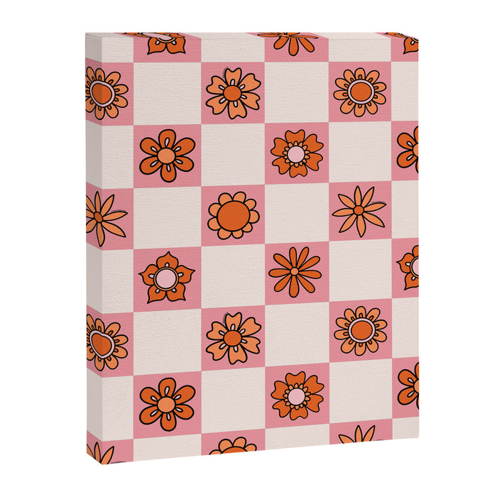 Fall Flower Print in Pink Canvas Print Gallery Image 1