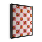 Fall Flower Print in Pink Framed Canvas Print Gallery Image 2