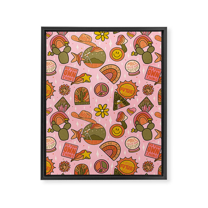 Fall Patch Print Framed Canvas Print Gallery Image 8