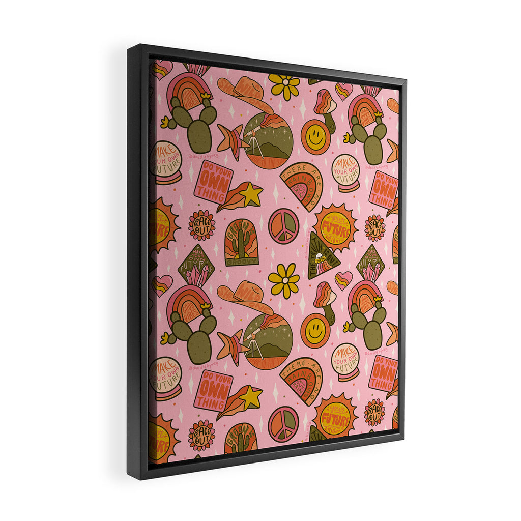 Fall Patch Print Framed Canvas Print Gallery Image 2