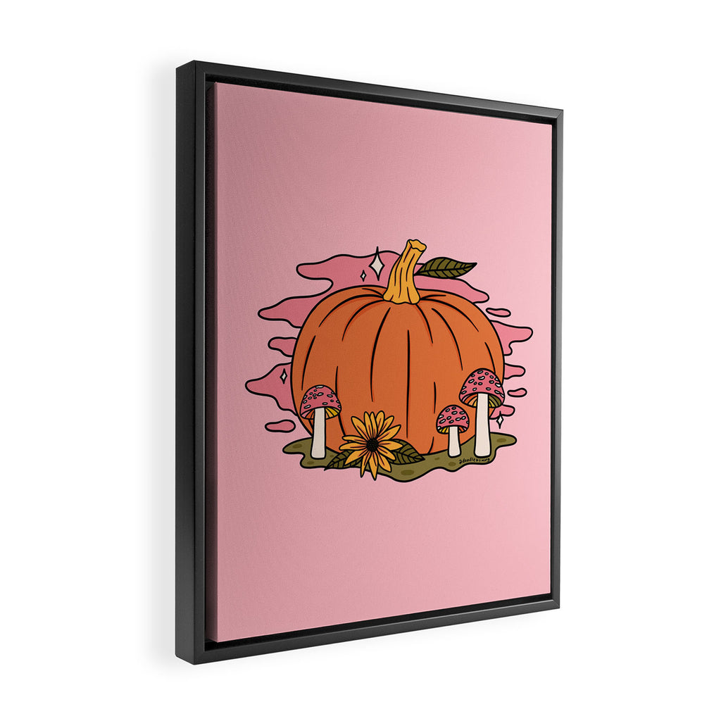 Fall Pumpkin Framed Canvas Print Gallery Image 2