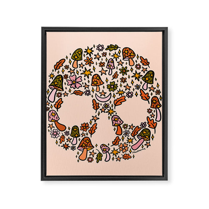 Fall Skull Framed Canvas Print Gallery Image 1
