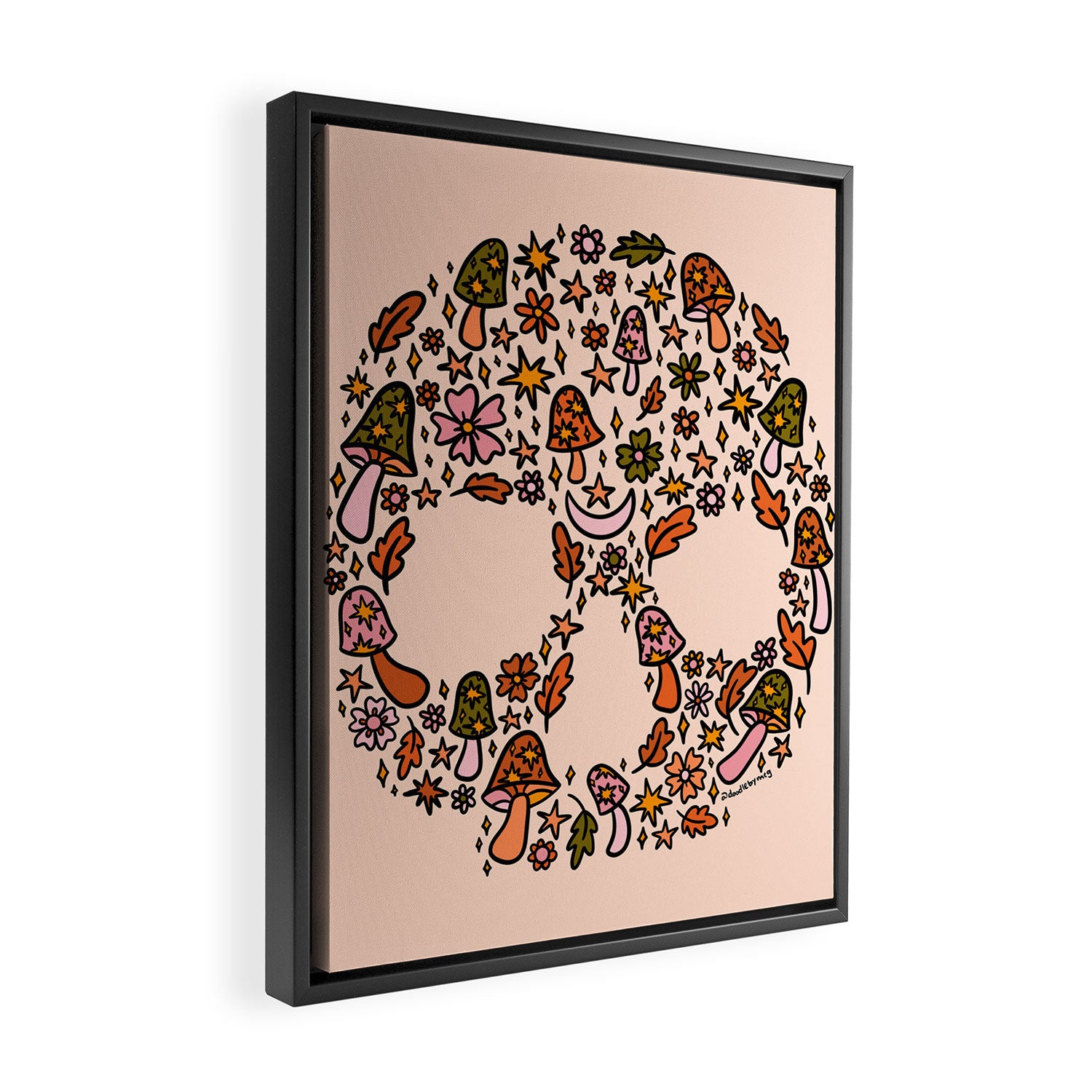 Fall Skull Framed Canvas Print Gallery Image 2