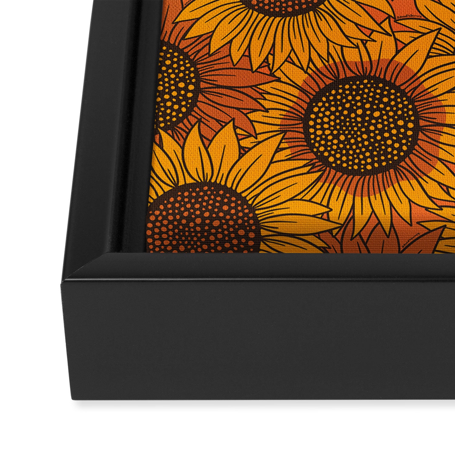 Fall Sunflower Print Framed Canvas Print Gallery Image 3