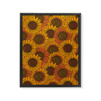 Fall Sunflower Print Framed Canvas Print Gallery Image 8
