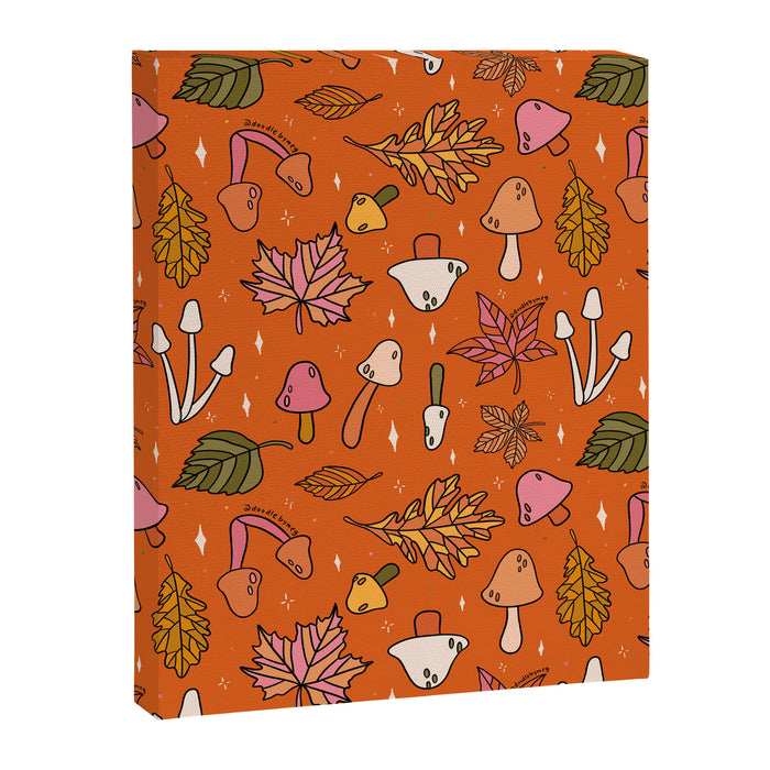 Falling Leaves Print in Orange Canvas Print Gallery Image 1