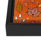 Falling Leaves Print in Orange Framed Canvas Print Gallery Image 3