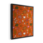 Falling Leaves Print in Orange Framed Canvas Print Gallery Image 2