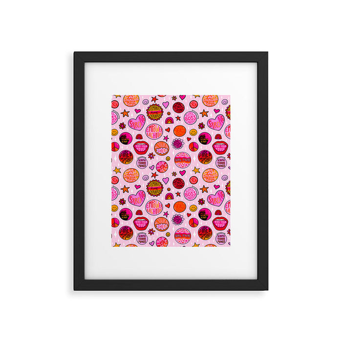 Feminist Buttons Framed Art Print Gallery Image 1