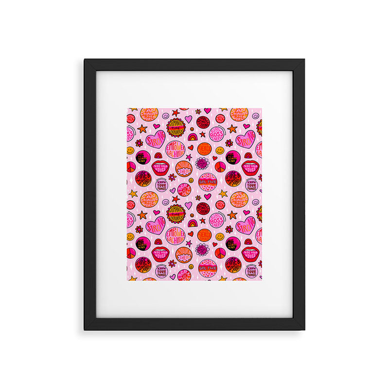 Feminist Buttons Framed Art Print Gallery Image 6