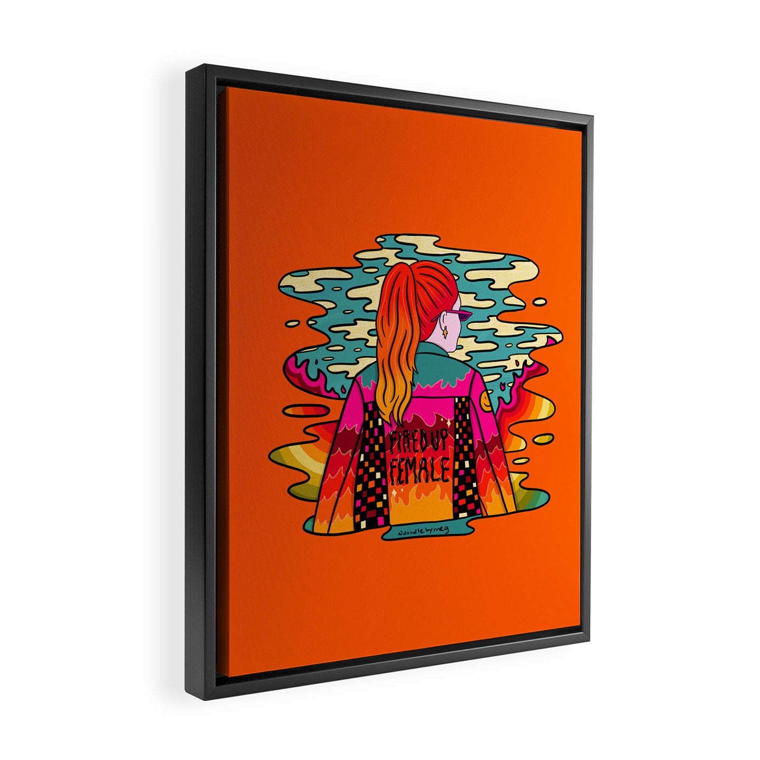 Fired Up Female Framed Canvas Print Gallery Image 2