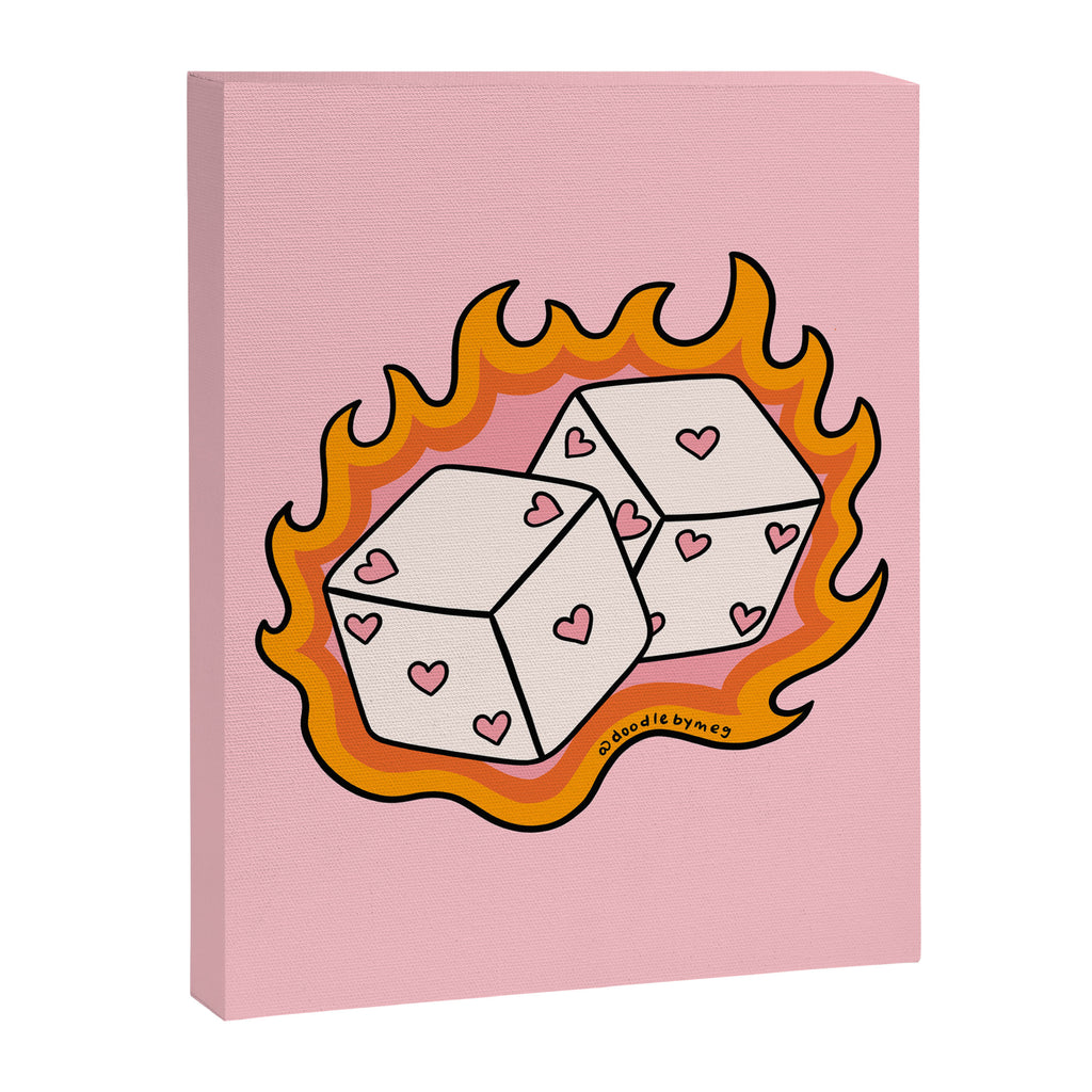 Flame Dice Canvas Print Gallery Image 8