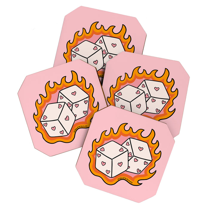 Flame Dice Coaster Gallery Image 1