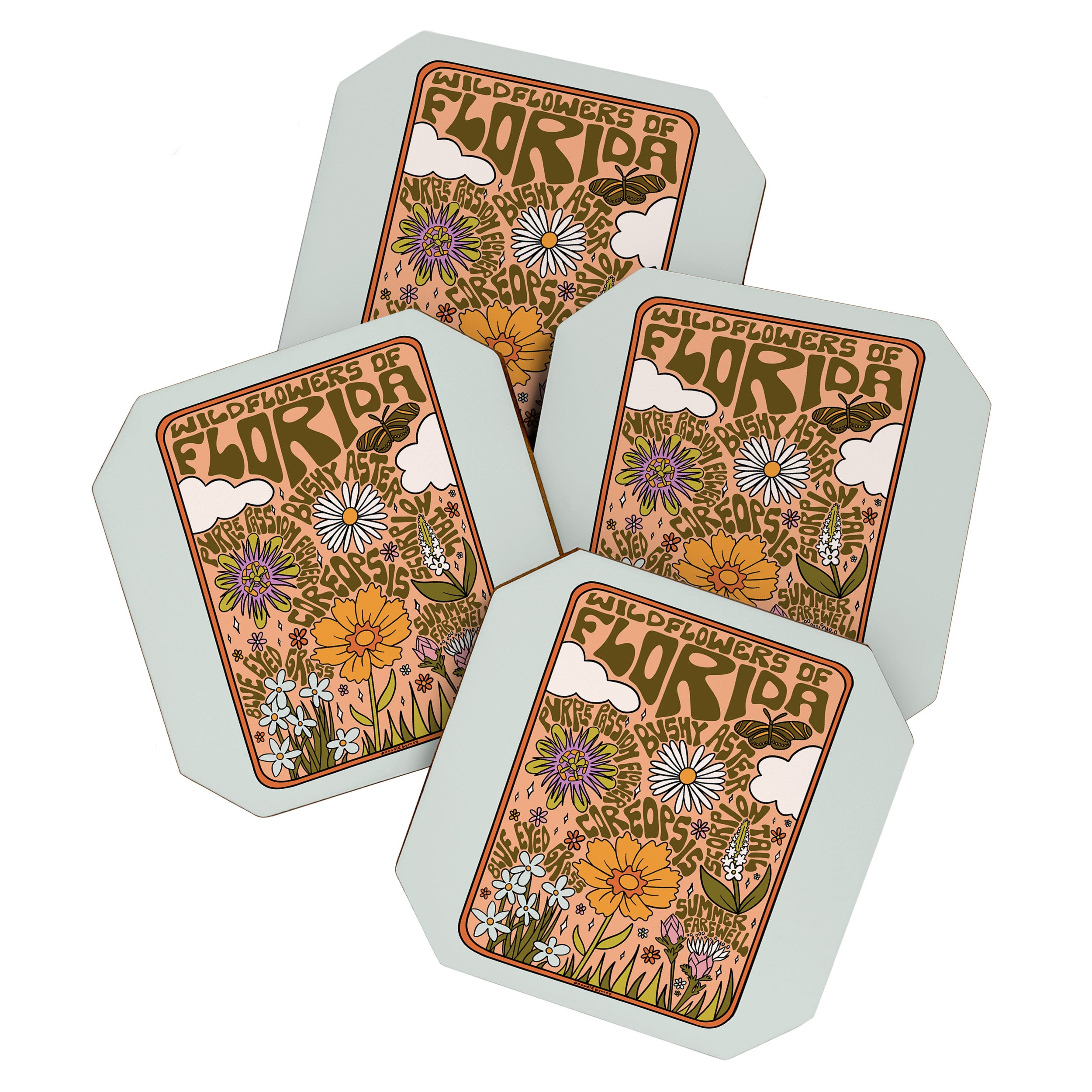 Florida Wildflowers Coaster Gallery Image 1