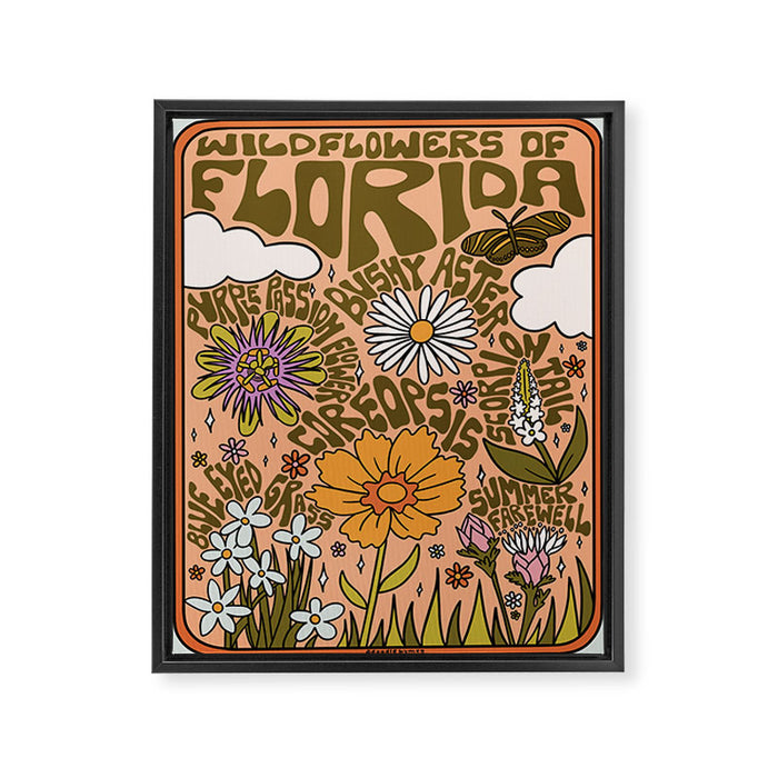 Florida Wildflowers Framed Canvas Print Gallery Image 1
