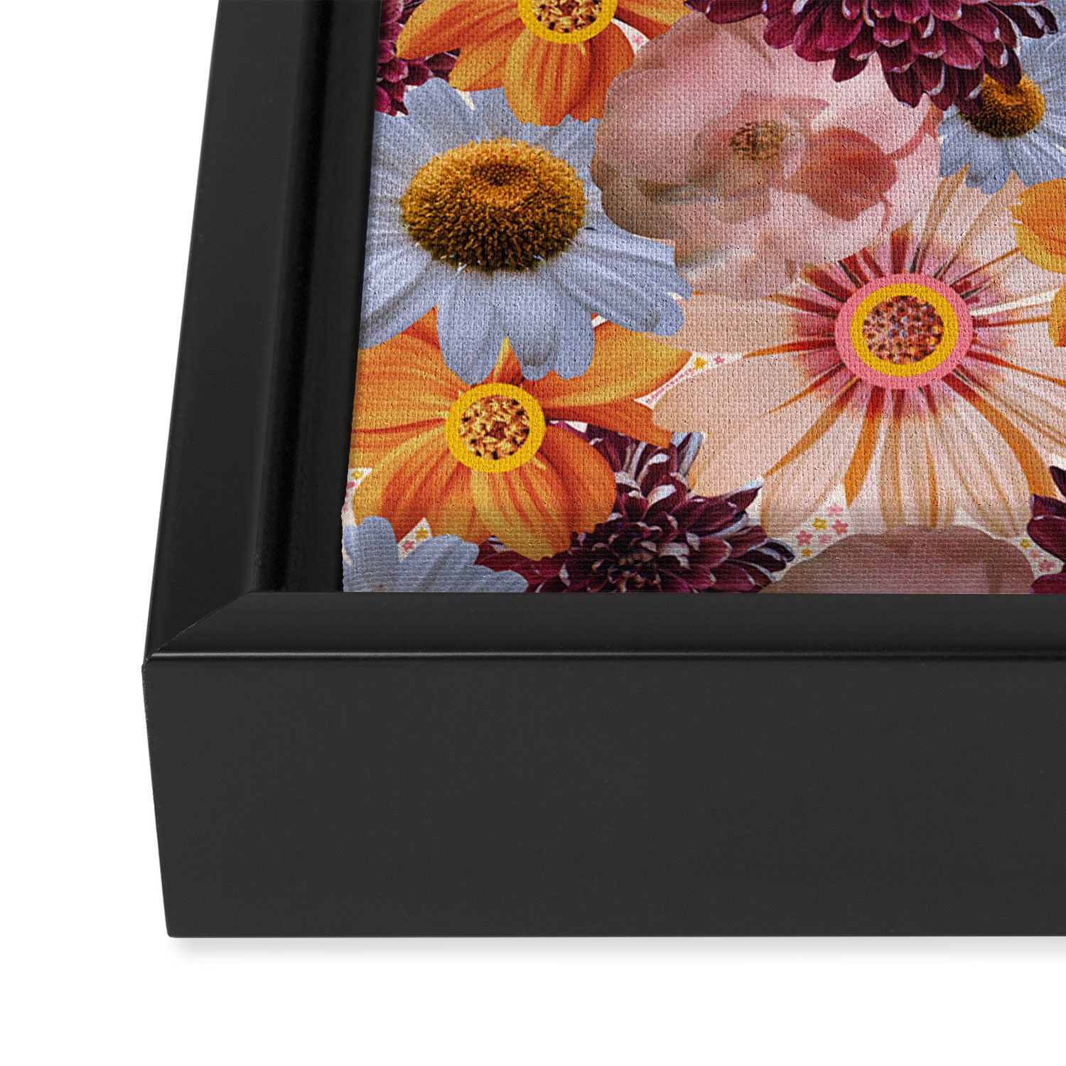 Flower Collage Print Framed Canvas Print Gallery Image 3