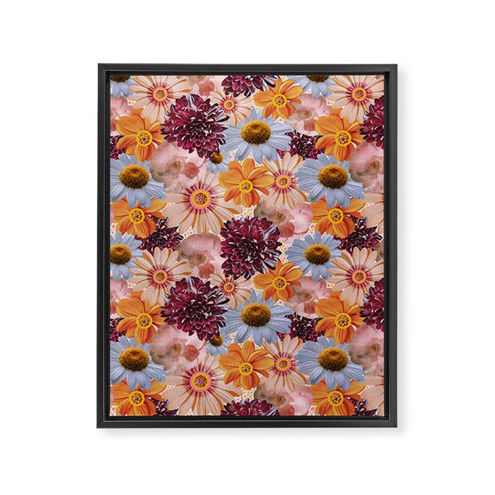 Flower Collage Print Framed Canvas Print Gallery Image 1