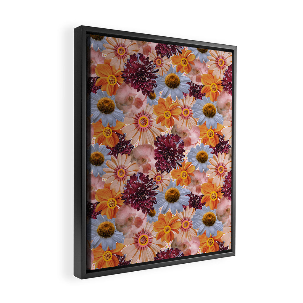 Flower Collage Print Framed Canvas Print Gallery Image 2