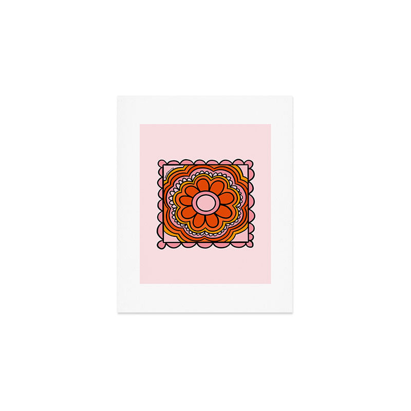 Flower Granny Square Art Print Gallery Image 1