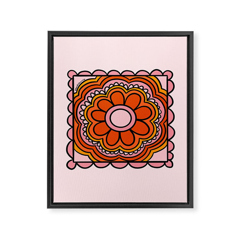 Flower Granny Square Framed Canvas Print Gallery Image 8