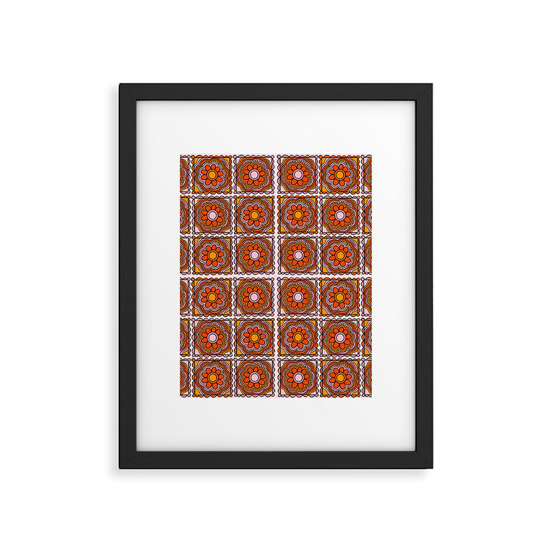 Flower Granny Square Print Framed Art Print Gallery Image 6